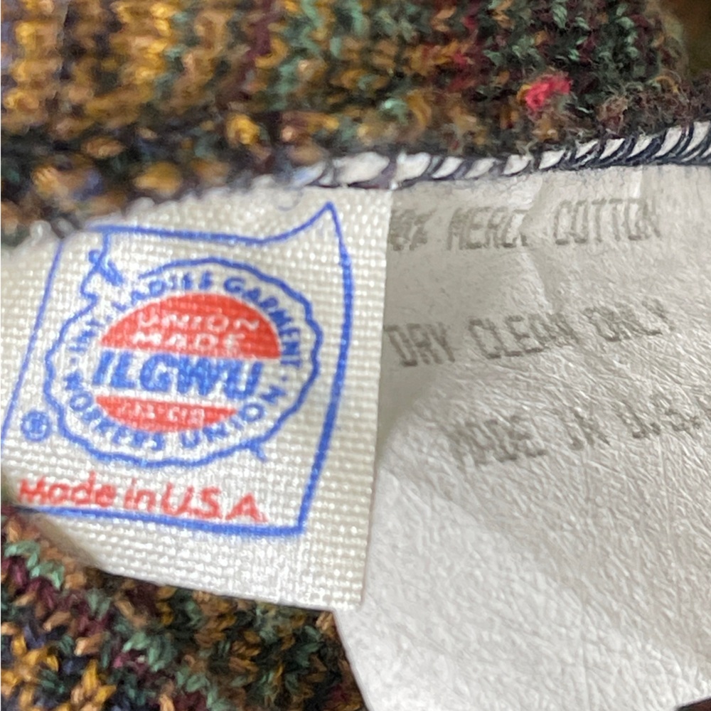 Tricots St Raphael Men's Vintage Sweater 100% Cotton Fair Isle Pattern Large - Picture 5 of 6